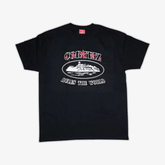 Corteiz 5 Starz Alcatraz Tee Black