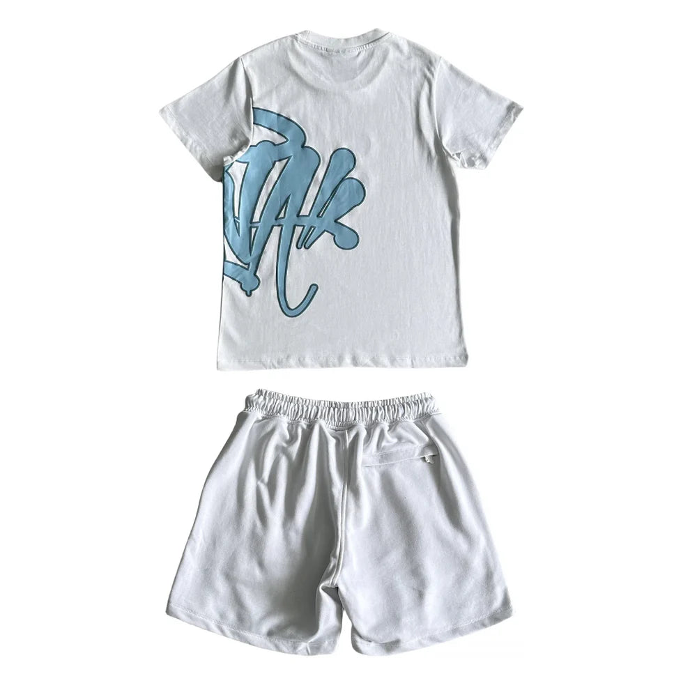 Syna World Whit Blue T-Shirt & Shorts