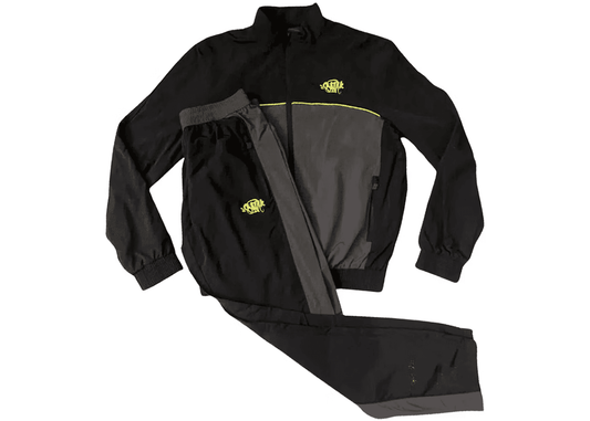 Syna World Syna Logo Shell Tracksuit Black/Grey/Yellow - STYL VAULT