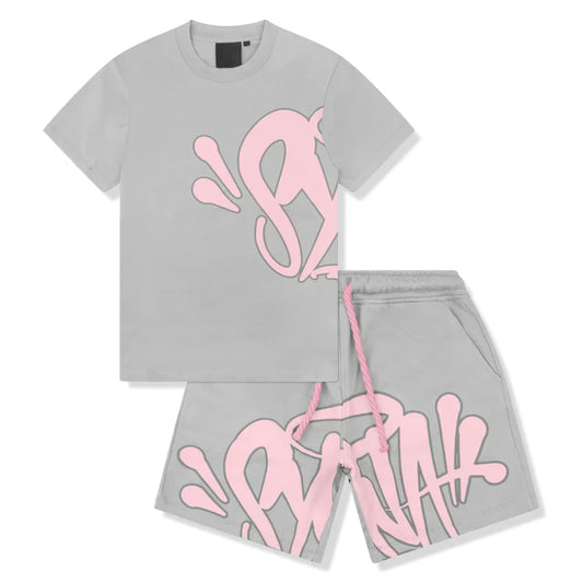 Syna World Logo Grey T-Shirt & Shorts - STYL VAULT