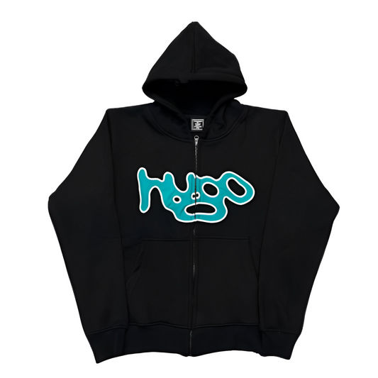 Loyle Carner x ADWYSD Zip-Up Jacket Black/Blue - STYL VAULT