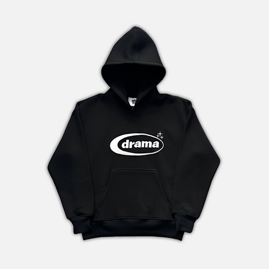 Drama Call Embroidered Hoodie Black/White