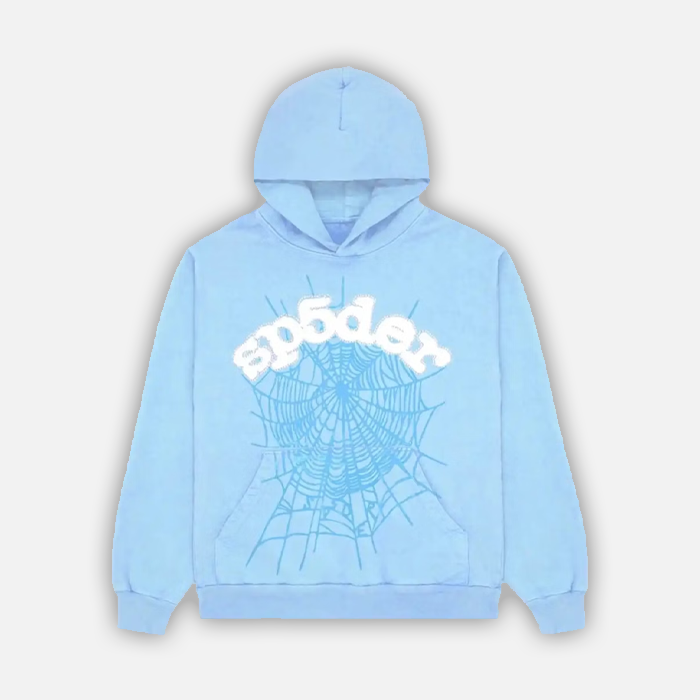 Sp5der Web Hoodie Sky Blue