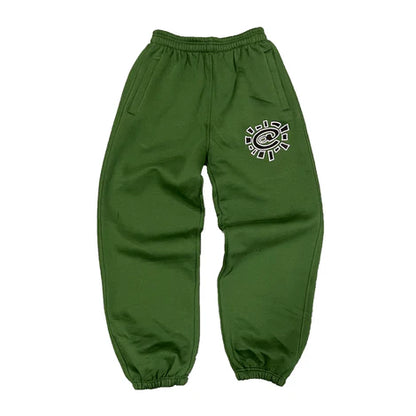 Always Do What You Should Do Sun Forest Green Embroidered Bottoms