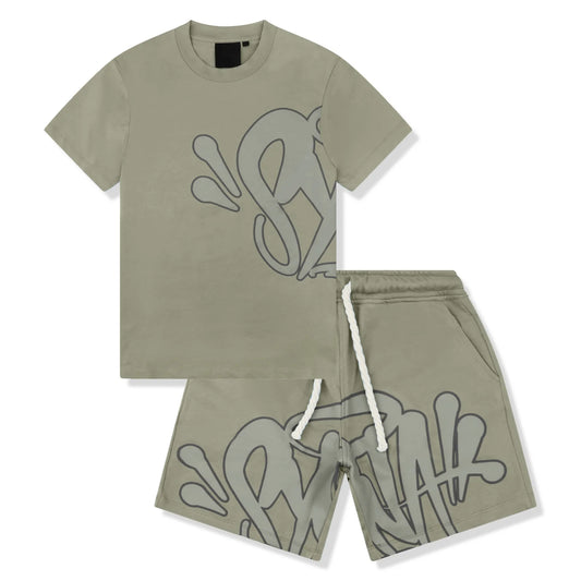 Syna World Logo Sage T-Shirt & Shorts - STYL VAULT